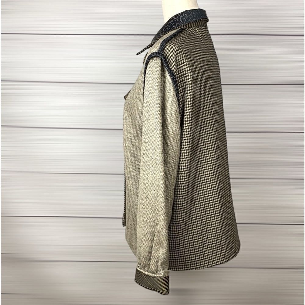 Patchwork Colorblock Jacket Handmade by Markie Roe Designs Boxy Style size M - Picture 7 of 15